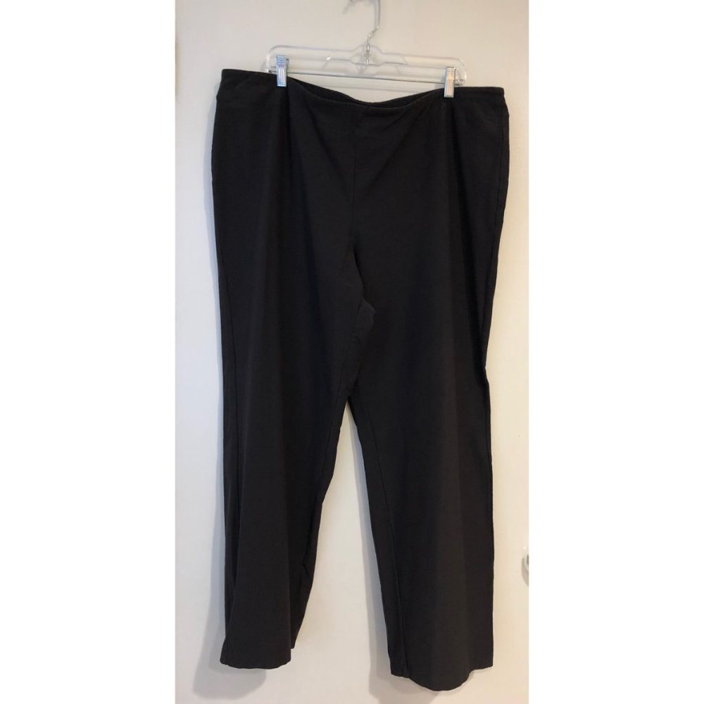 Eileen Fisher 3X Brown Yoke Straight-Leg Pants